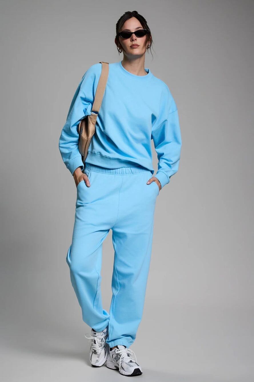 NWT Year of Ours Oversized Crewneck Sweatshirt Sky Blue XS/S